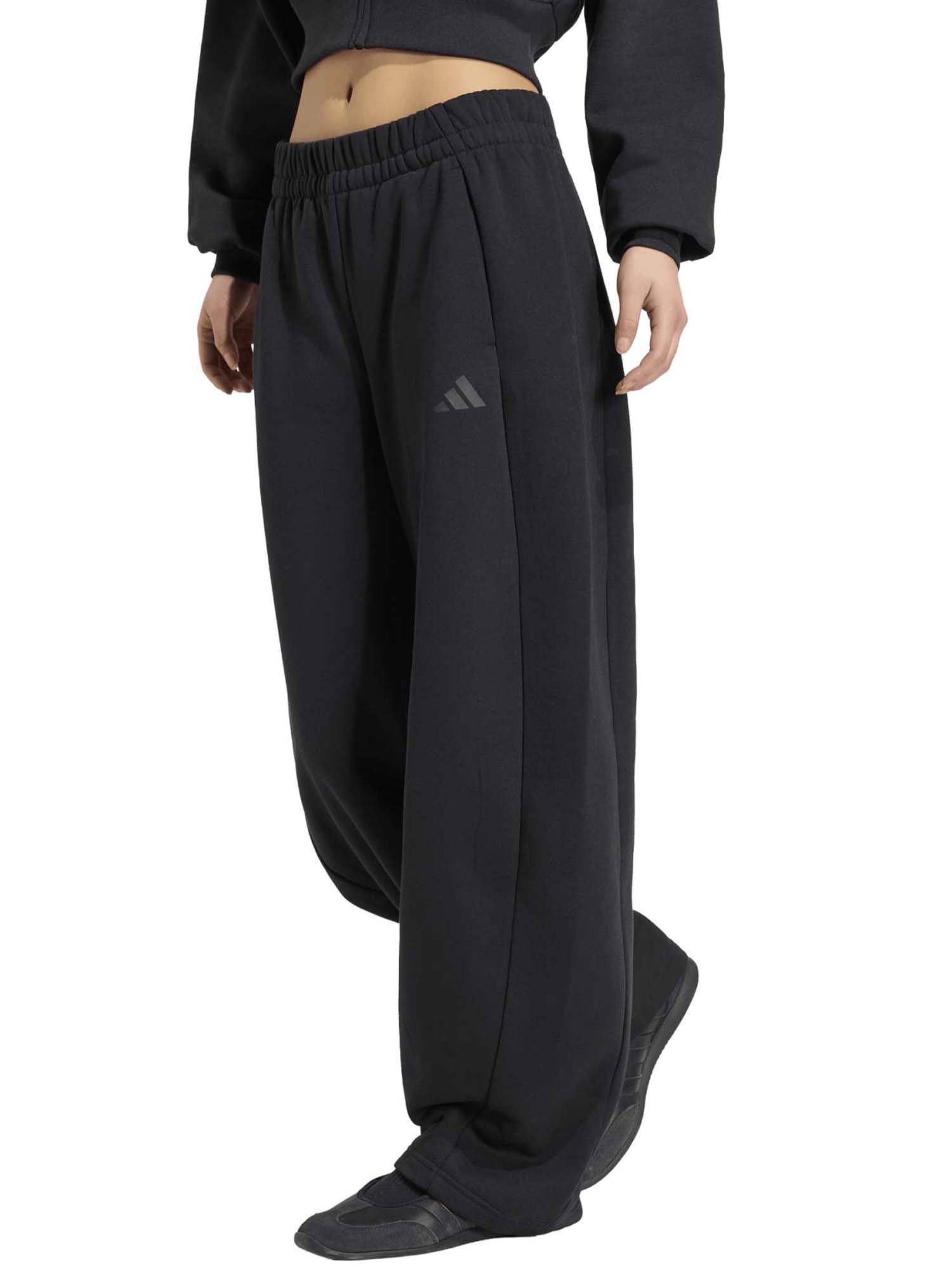 Pantalone donna Adidas Essentials Fleece Barrel nero contemporary
